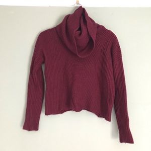 AQUA cowl neck lightweight knit sweater, good condition